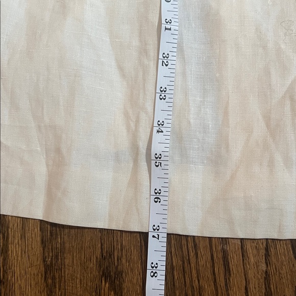 RARE VINTAGE 80s 90s RALPH LAUREN CREAM LINEN MAXI SKIRT XS S 26” - Picture 5 of 5